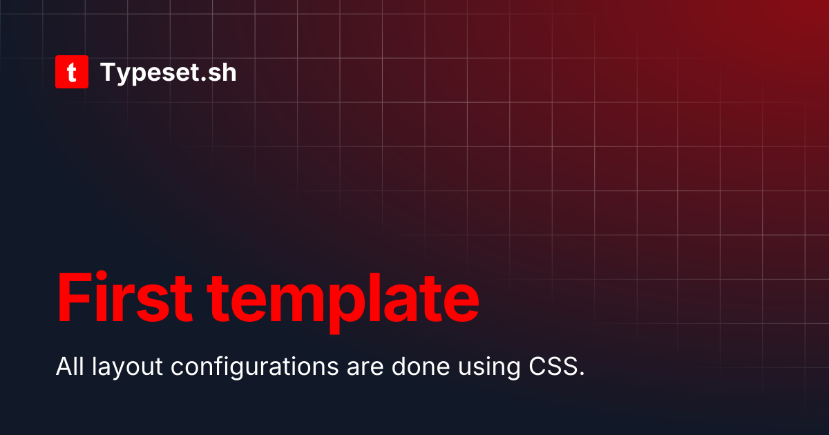 First template | Typeset.sh
